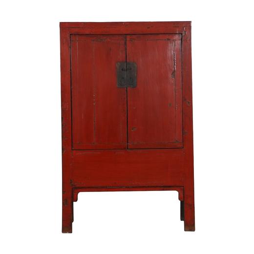清晚期四平红漆中号描金柜 商品图1