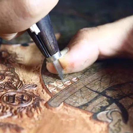 财神画 门神画 手工木板水印真金 福善平施 商品图4