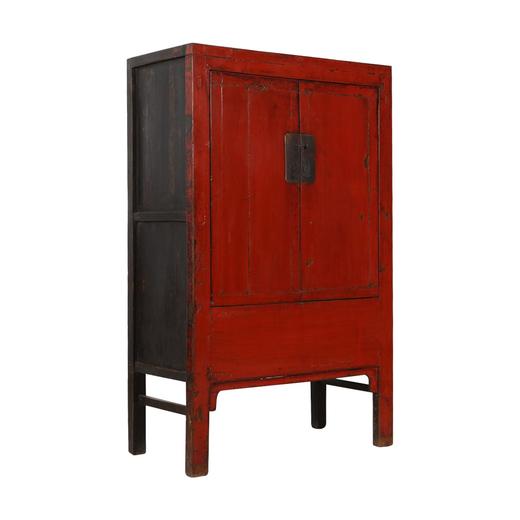 清晚期四平红漆中号描金柜 商品图2