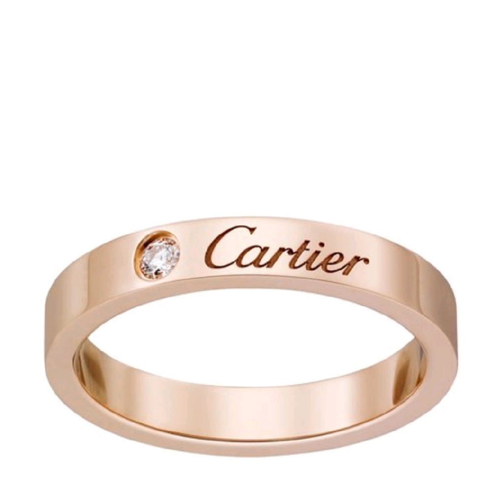 cartier/卡地亚 cde cartier 18k玫瑰金钻石戒指