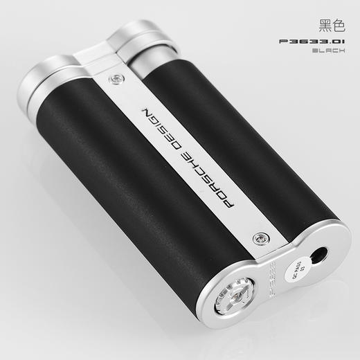 保时捷 P3633 磨砂黑复古经典老式防风充气打火机蓝色直喷火焰 商品图3