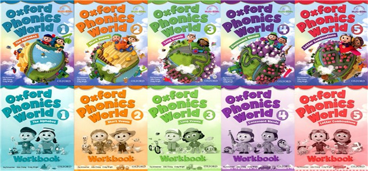 牛津自然拼读教材 oxford phonics world 全套5本教材