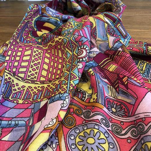 羊毛印花披肩 商品图4