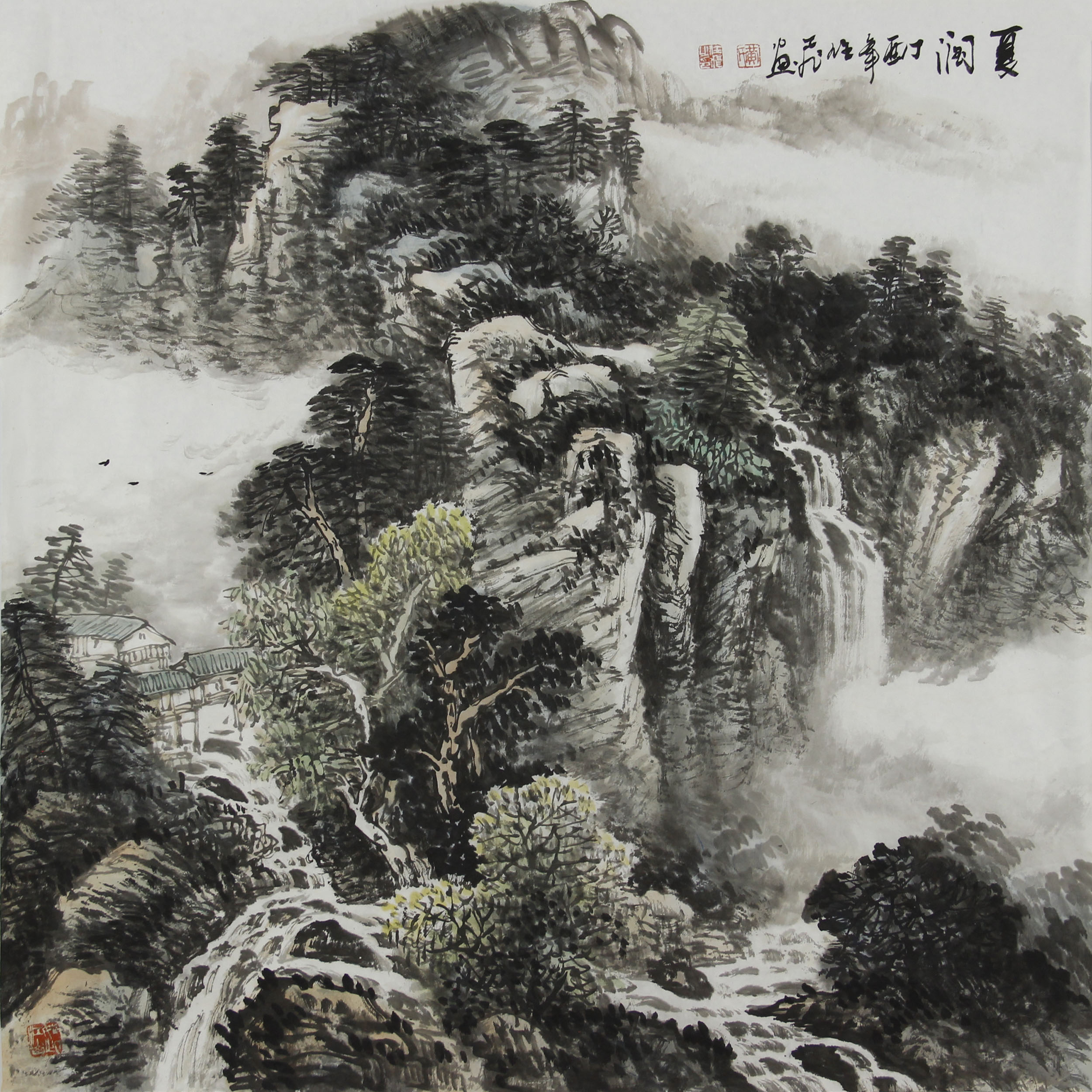 黄任飞老师作品37007.夏润 69×69cm 约4.