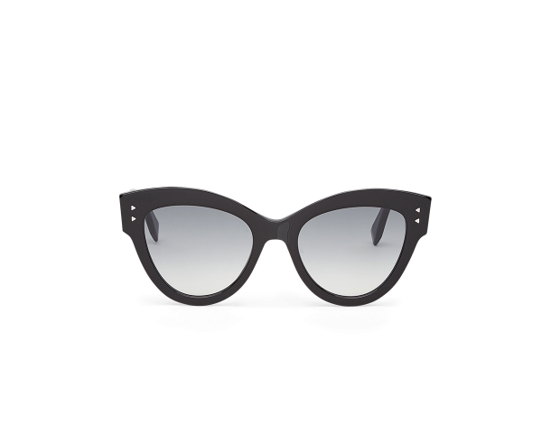 fendi peekaboo黑色醋酸纤维猫眼造型太阳眼镜,灵感来自经典fendi