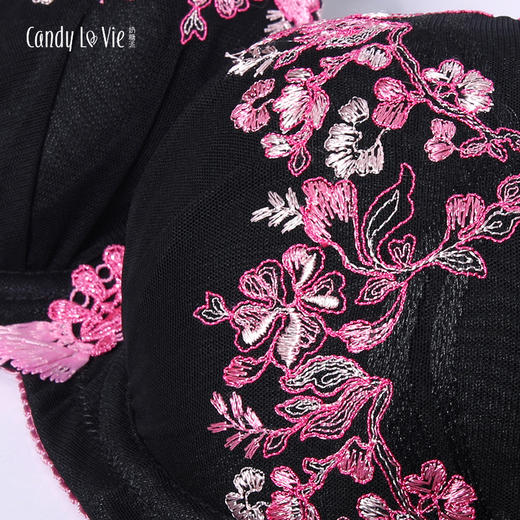 桃花运 桃花色刺绣少女大罩杯文胸 101/121/151型 奶糖派Candy La VIE 商品图3
