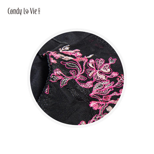 桃花运配套刺绣内裤 桃花色 低腰 女三角裤 奶糖派Candy La VIE 207A018 商品图4