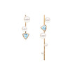 Pearl moments 夏凡设计 BLUE HEART 蓝色彗心海蓝宝石不对称耳环 商品缩略图0