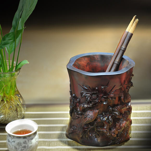 墨西哥酸枝素面笔筒/小叶檀茶叶罐/大叶檀金玉满堂图片