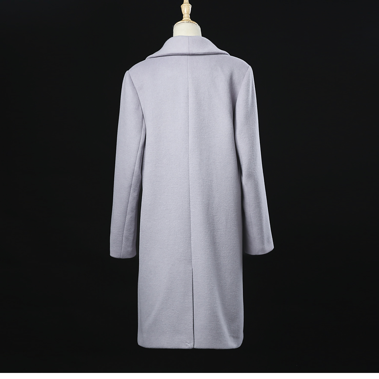米灰色简约版中长款羊毛大衣 sd16d032 武汉女装 34