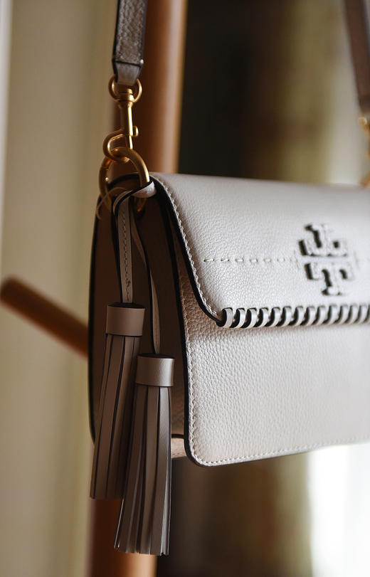 Tory Burch 白色编织流苏白包 商品图4