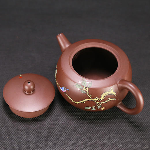【鸟语花香】谭俊大师手工紫砂壶 商品图5