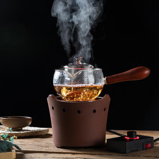 玉顺堂丨电炭炉 红泥小电陶炉 550W 煮茶温水（不含玻璃侧把壶） 商品图0