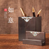如意--螺钿工艺，文房两件套（ 笔筒：长87mm*宽59mm*高109mm 名片架：长90mm*宽31mm*高50mm） 商品缩略图0
