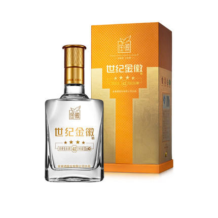 【年货节】42度世纪金徽四星500ml×4浓香型白酒整箱 商品图0