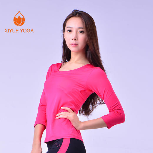xiyueyoga-依琦莲旗下品牌锦纶彩色锦纶 单件上衣 七分袖X06039七分 商品图2