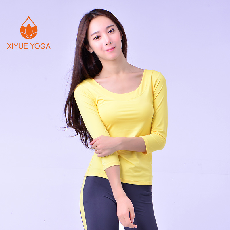 xiyueyoga-依琦莲旗下品牌锦纶彩色锦纶 单件上衣 七分袖X06039七分