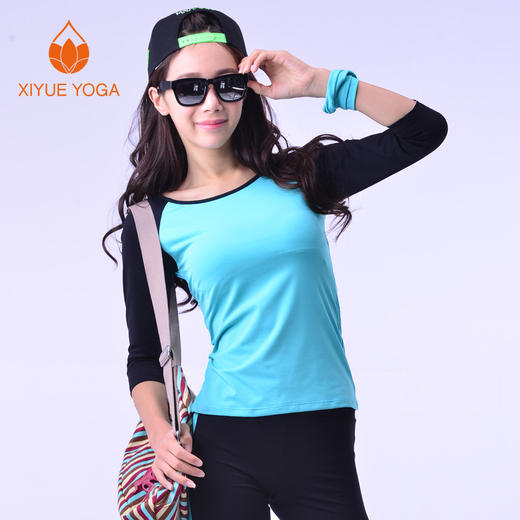 xiyueyoga-依琦莲旗下品牌春夏新款瑜伽服单件上衣运动健身服X06009七分 商品图0