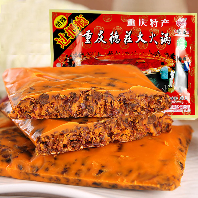 【德庄火锅底料300g】重庆特产 过把瘾特辣火锅调味料