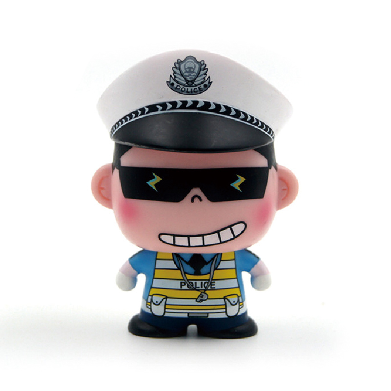 【叱咤小警】警察公仔车载手办摆件 交警卡通玩偶模型