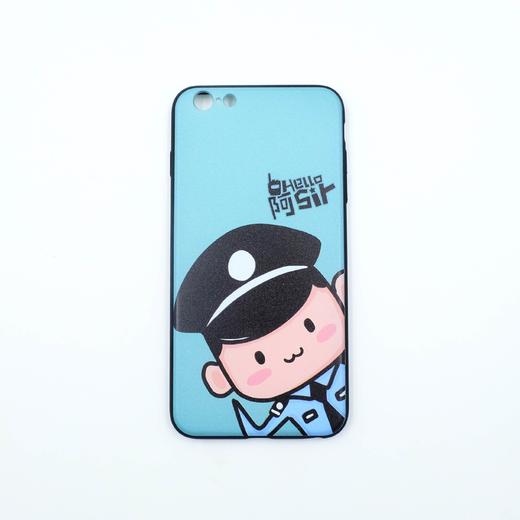 苹果个性创意全包边手机壳可定制&mdash;Hello R!Sir 警察系列男警款 商品图0