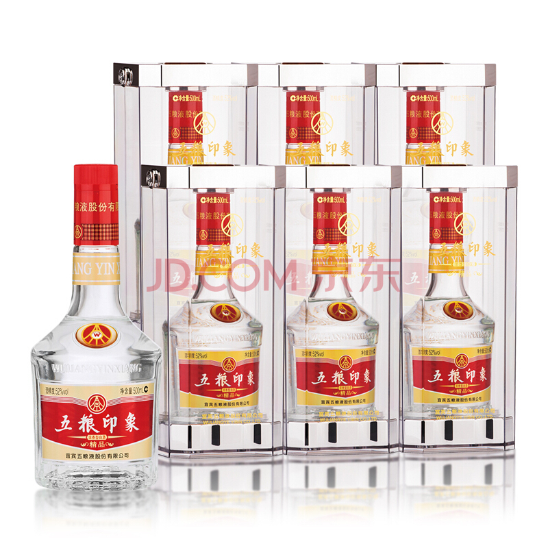 五粮液股份 五粮印象 精品 52度 浓香型白酒 500ml 一