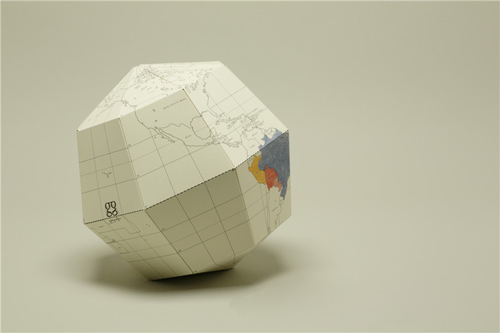 地球科学馆 空白组合式 地球仪 手工制作拼装地图 多款可选