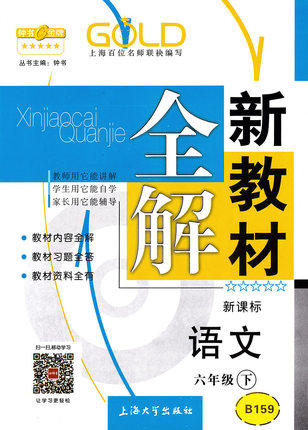 钟书 新教材全解 语文 6年级下册/六年级第二学期 上海大学出版社 商品图0