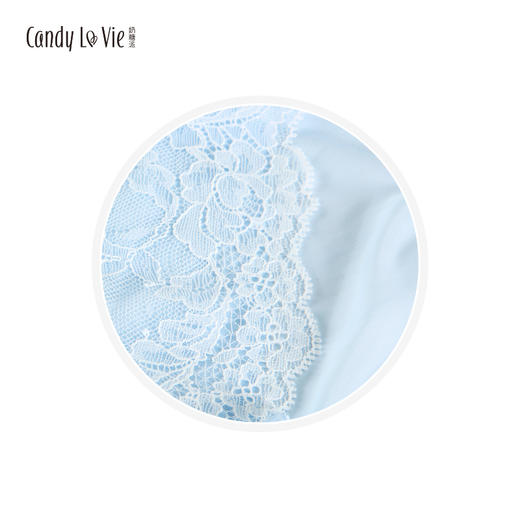 奶糖派蓝白蕾丝内裤 软萌可爱内裤 低腰内裤 商品图3