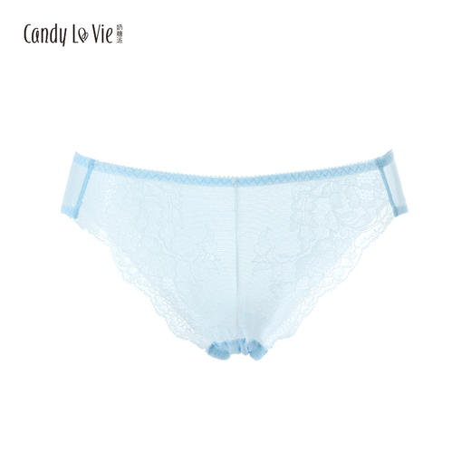 奶糖派蓝白蕾丝内裤 软萌可爱内裤 低腰内裤 商品图4
