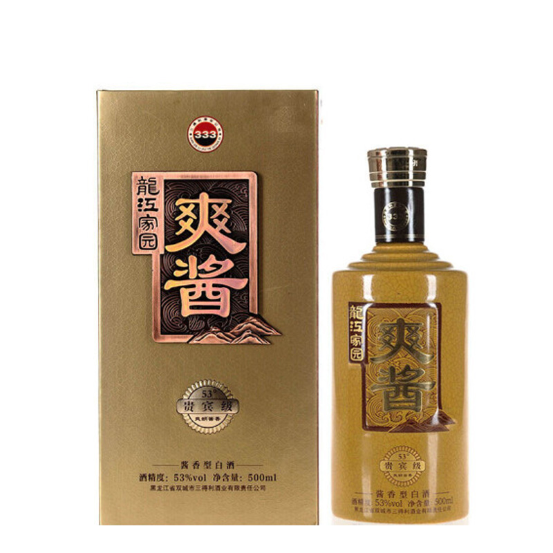 【酒厂自营】东北白酒 龙江家园爽酱 53度酱香型白酒500ml 贵宾级