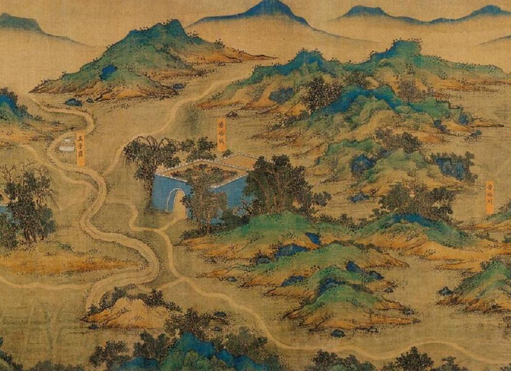 丝路山水地图(旧称:蒙古山水地图)复制品