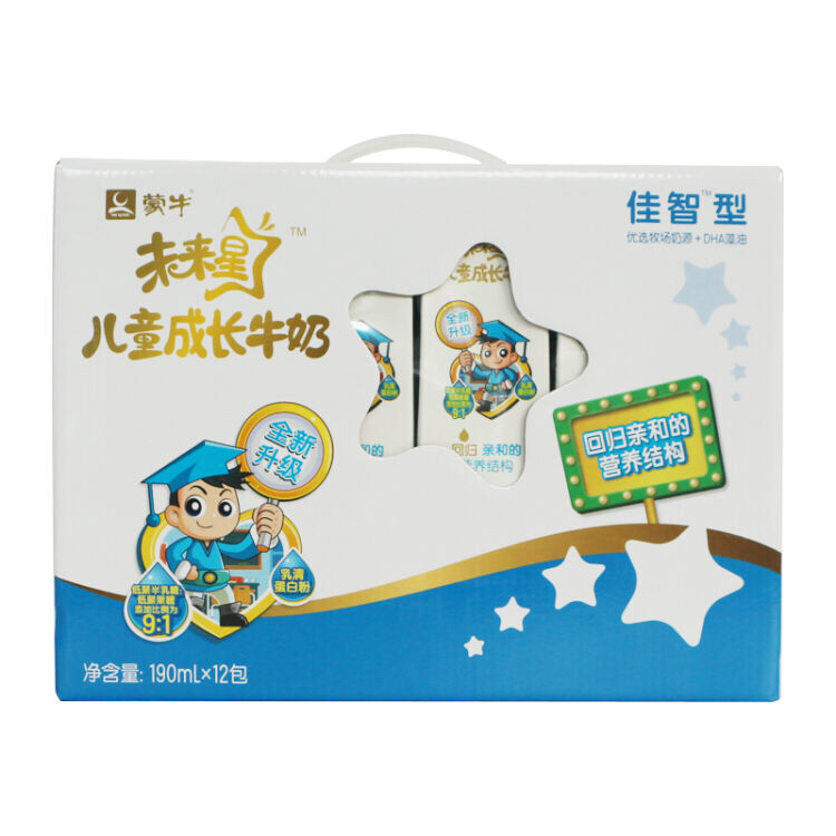 蒙牛未来星儿童成长牛奶佳智型190ml×12盒