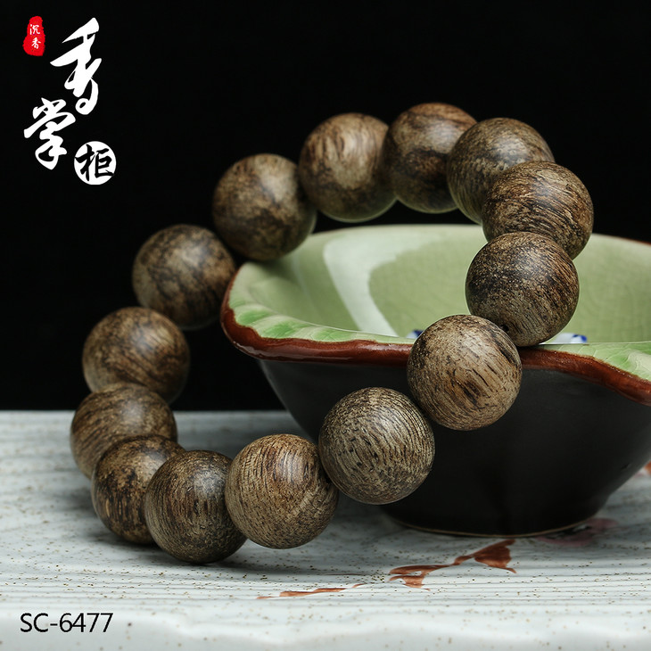 sc-6477 文莱软丝手串16mm*14颗 24.6g