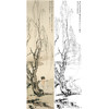 陈少梅竖幅工笔山水人物白描底稿-《高柳春风展》-多种白描尺寸可选-CR19 商品缩略图0