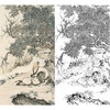 陈少梅竖幅工笔山水人物白描底稿-《高士临溪图》-多种白描尺寸可选-CR18 商品缩略图0
