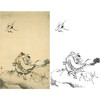 陈少梅竖幅工笔传统人物白描底稿-《东方朔》-多种白描尺寸可选-CR24 商品缩略图0