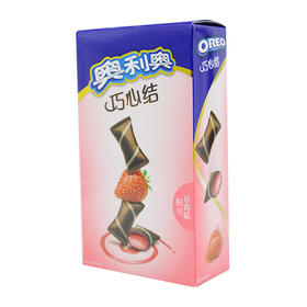 奥利奥巧心结阳光草莓味注心饼干47g/盒