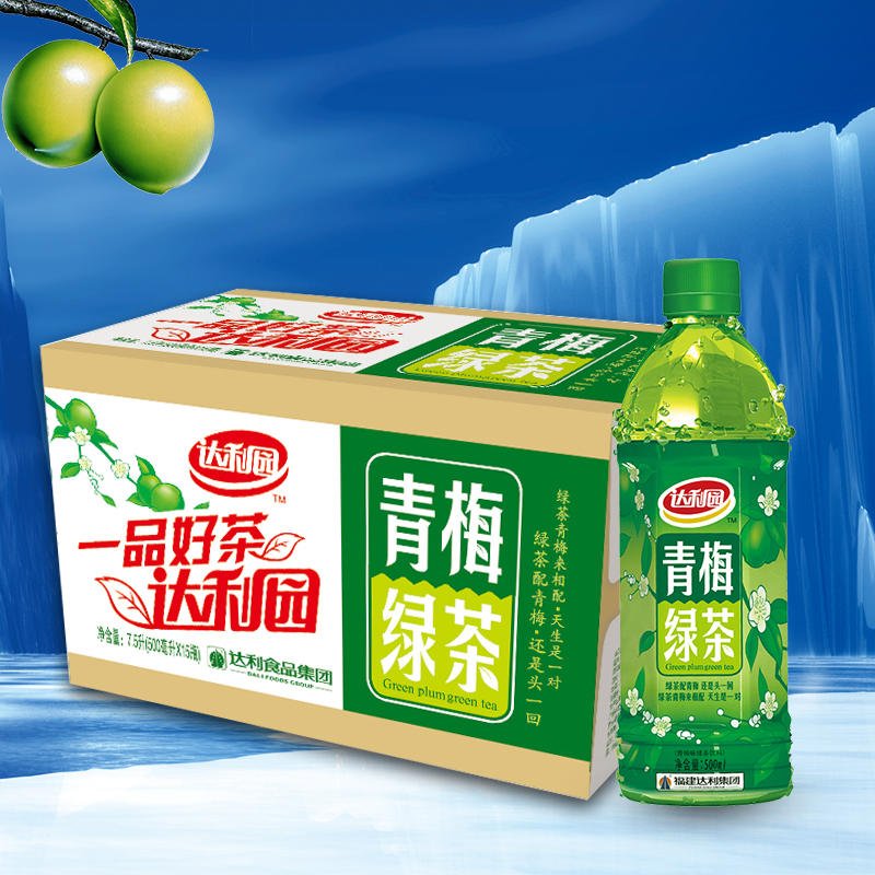 500ml16瓶达利园青梅绿茶