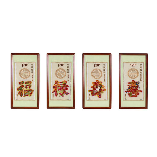 福禄寿喜 珐琅画四条屏 商品图0