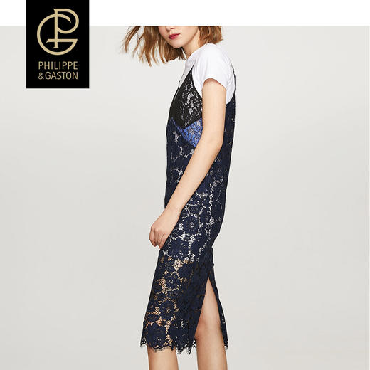 泰富四楼Philippe&GastonPG春夏新品女装 棉质圆领欧美吊带连衣裙两件套 P024DD813 吊牌价1399【待调整】 商品图1