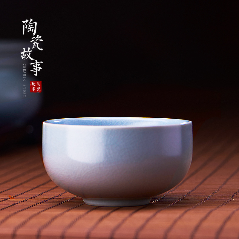 茶杯-陶瓷品茗杯-陶瓷汝窑禅定/禅悟/美人杯3款