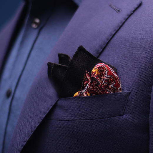 男士羊毛数码印花胸带巾 商品图5