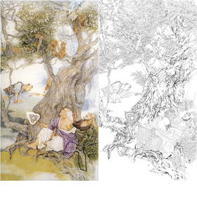 竖幅工笔传统人物白描底稿-工笔罗汉及仕女-纪淑文-JA12