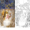 竖幅工笔传统人物白描底稿-工笔罗汉及仕女-纪淑文-JA06 商品缩略图0