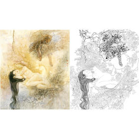 工笔传统人物白描底稿-工笔罗汉及仕女-纪淑文-斗方小品册页-JA02