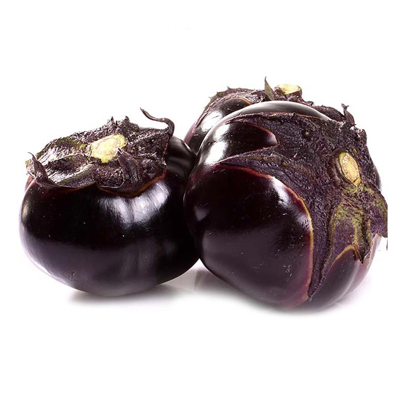 【新鲜】精品蔬菜 圆茄子 紫茄子 约500g/份