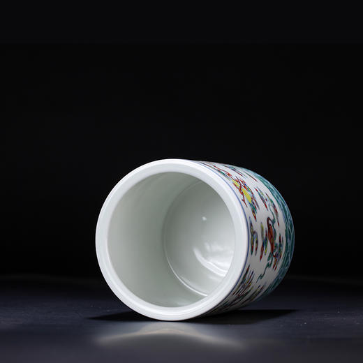 宝瓷林青花斗彩八宝纹笔筒 商品图2