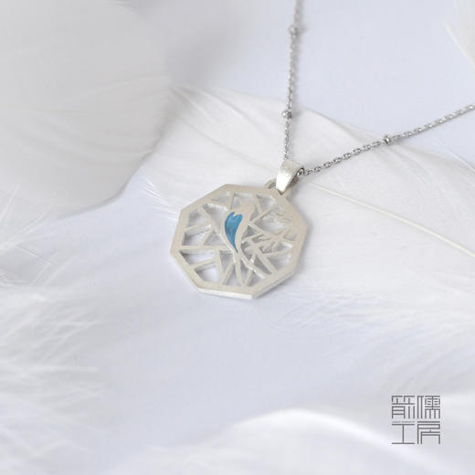 燕临窗 / 925银透光珐琅项链【定制：7-15天】 ○ 箭儒工房 商品图4