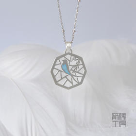 燕临窗 / 925银透光珐琅项链【定制：7-15天】 ○ 箭儒工房
